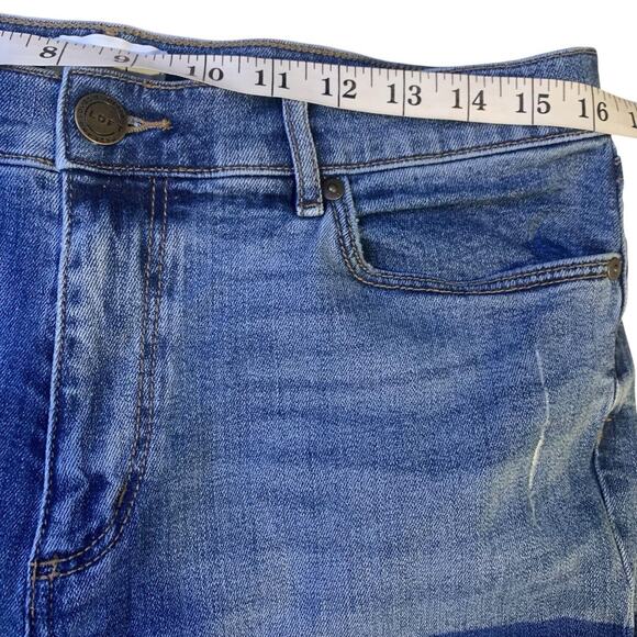 Loft Outlet Jeans Women's 12 Cropped Distressed Stretch 25" Inseam Medium Wash - Picture 6 of 7